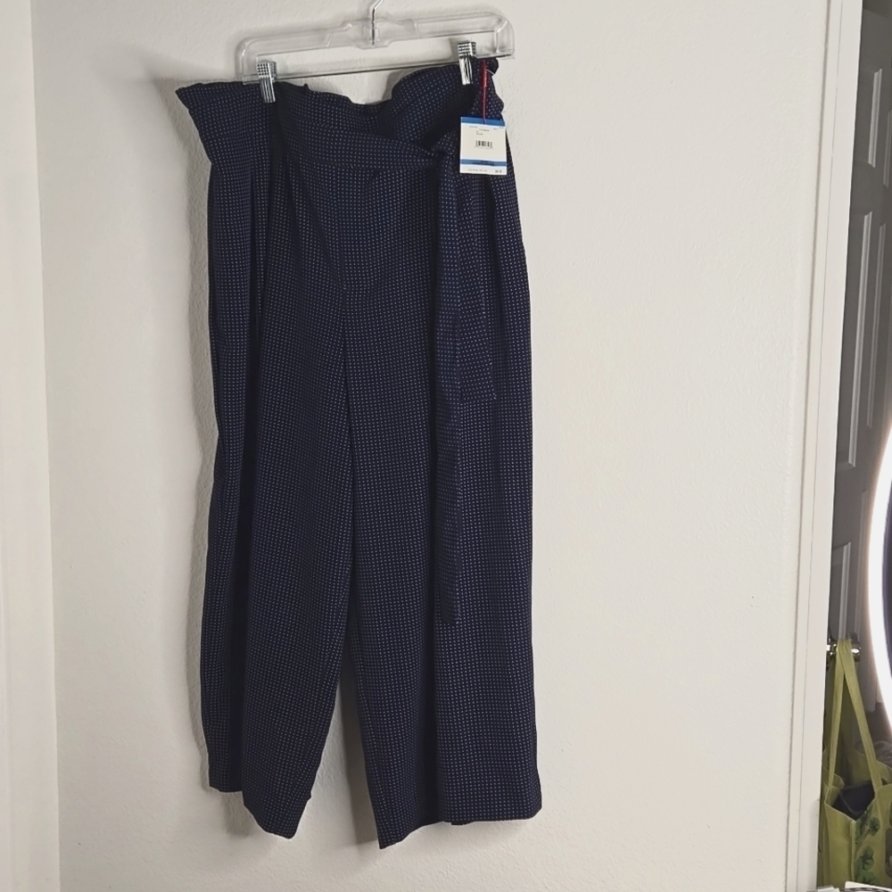 Anne Klein paper bag wide leg pant